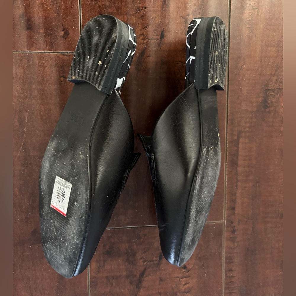 UGG Black Leather women’s Slip-On Loafers Janaya Mule black size 6 - Picture 4 of 5